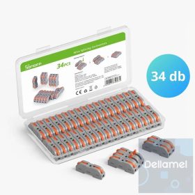   D1-1 rugós egyenes vezeték összekötő szett, sorolható (34 db-os készlet)