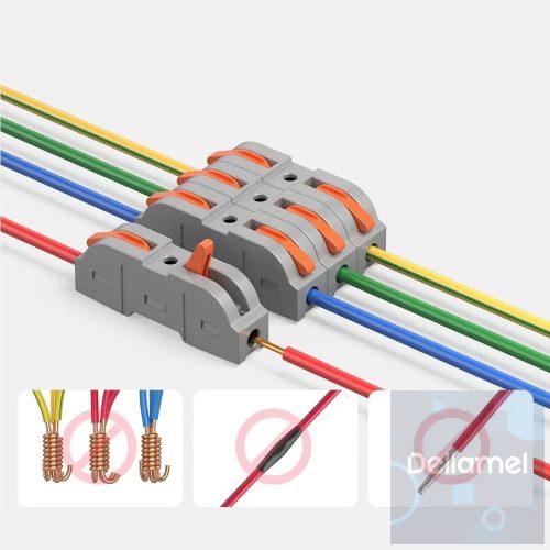 D1-1 rugós egyenes vezeték összekötő szett, sorolható (34 db-os készlet)