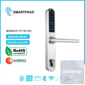 MONACO C92 Silver Okos Kilincs, Ezüst