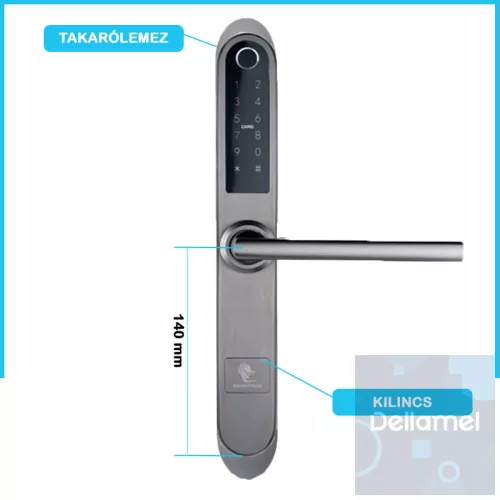 Takarólemez Keskeny Monaco Okos Kilincshez, 2 Db / Csomag, Ezüst