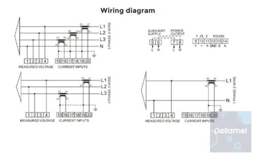 Eastron SDM630-Modbus V2 3 fázisú fogyasztásmérő