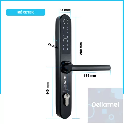 Monaco C85 Black Okos Kilincs