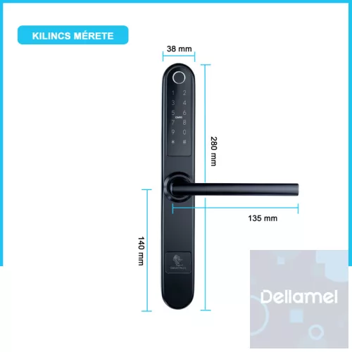 Monaco Black Okos Kilincs