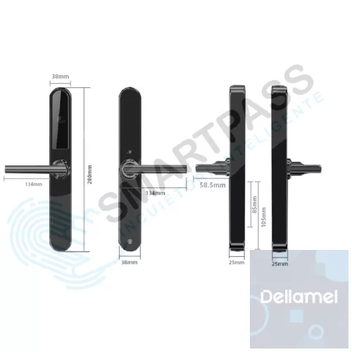 Monaco Black Okos Kilincs