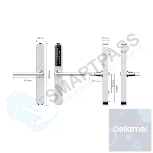 Monaco Silver Okos Kilincs