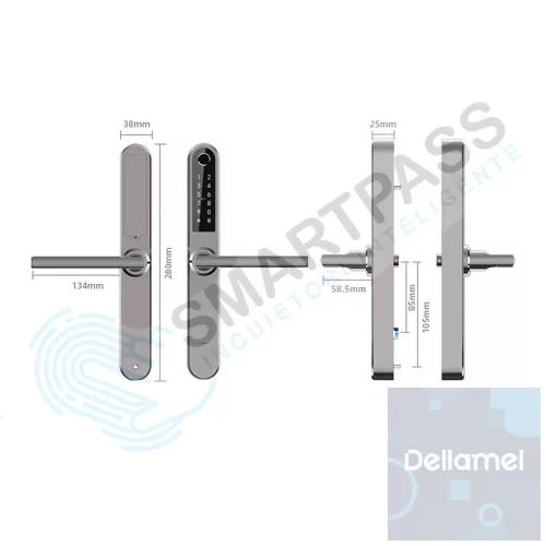 Monaco Antracit Okos Kilincs