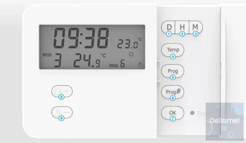 TECH T-9.1 Kétállású, vezetékes szobatermosztát