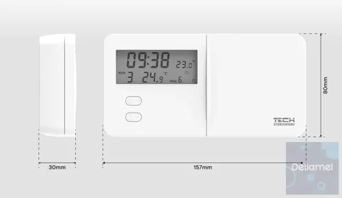 TECH T-9.1 Kétállású, vezetékes szobatermosztát