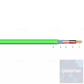   Vezeték - J-Y(St)Y 2x2x0,8 EIB (más néven: YCYM 2x2x0,8 - KNX rendszerhez) zöld (0) 300V elektronikai vezeték