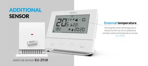 TECH EU-292 v2 vezeték nélküli termosztát - végrehajtó modul