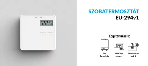 TECH EU-294 v1 vezetékes on/off termosztát
