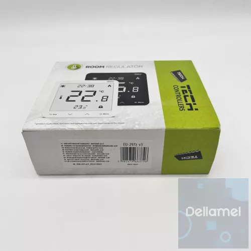 TECH EU-297z v3 vezetékes on/off termosztát (süllyesztett) 230V