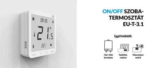 TECH EU-T-3.1 vezetékes on/off termosztát