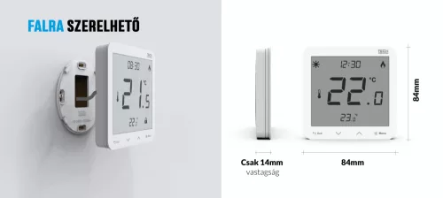 TECH EU-R-10s PLUS VEZETÉKES SZOBATERMOSZTÁT EU-L-10 VEZÉRLŐHÖZ