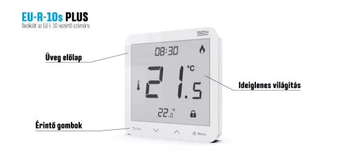 TECH EU-R-10s PLUS VEZETÉKES SZOBATERMOSZTÁT EU-L-10 VEZÉRLŐHÖZ