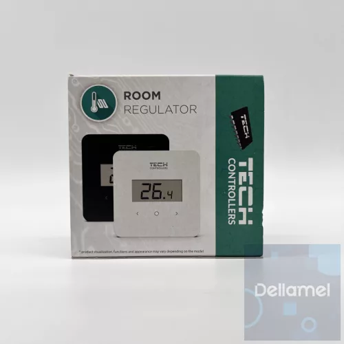 TECH/SINUM EU-R-8b PLUS FEKETE VEZETÉK NÉLKÜLI SZOBATERMOSZTÁT PÁRATARTALOM ÉRZÉKELŐVEL - fekete I WTP