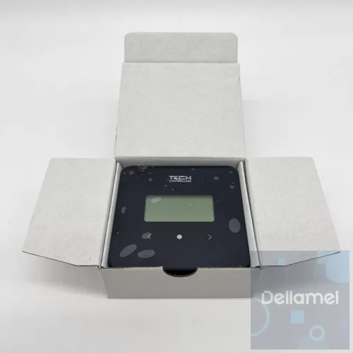 TECH/SINUM EU-R-8b PLUS FEKETE VEZETÉK NÉLKÜLI SZOBATERMOSZTÁT PÁRATARTALOM ÉRZÉKELŐVEL - fekete I WTP