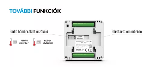 TECH/SINUM EU-R-8b PLUS FEKETE VEZETÉK NÉLKÜLI SZOBATERMOSZTÁT PÁRATARTALOM ÉRZÉKELŐVEL - fekete I WTP