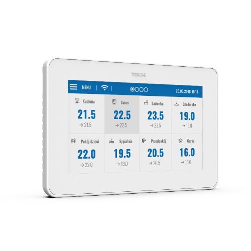 TECH EU-M-9t Vezetékes vezérlő panel + WiFi modul (falra szerelhető) -Fekete - KIFUTÓ SZÉRIA!