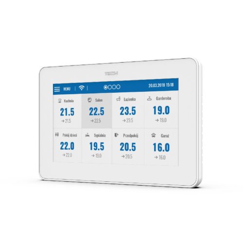 TECH EU-M-9t Vezetékes vezérlő panel + WiFi modul (falra szerelhető) -Fekete - KIFUTÓ SZÉRIA!
