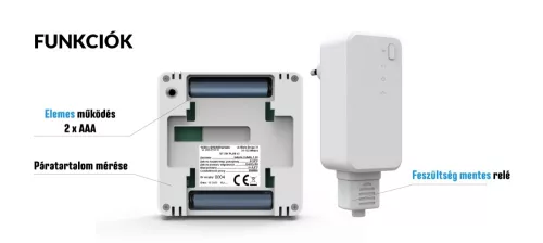 TECH EU-T-2.2 termosztát érintő gombokkal + végrehajtó modul