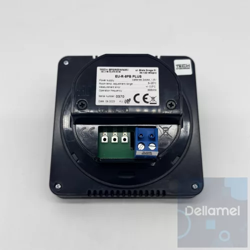 TECH/SINUM EU-R-8pb PLUS FEKETE VEZETÉK NÉLKÜLI SZOBATERMOSZTÁT PÁRATARTALOM ÉRZÉKELŐVEL I WTP