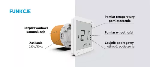 TECH/SINUM EU-R-8pz PLUS Termosztát - fekete I WTP
