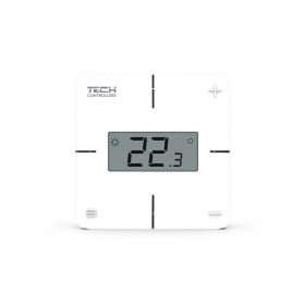   TECH EU R-8X FEHÉR VEZETÉK NÉLKÜLI SZOBAHŐMÉRSÉKLET SZABÁLYOZÓ PÁRATARTALOM-ÉRZÉKELŐVEL