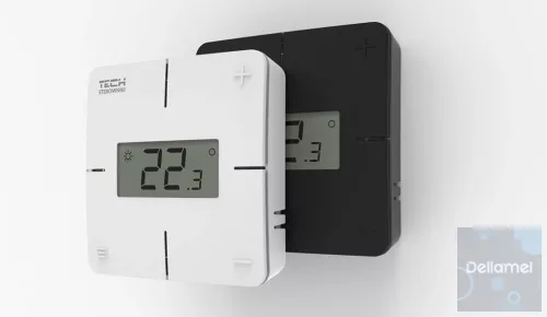 TECH EU R-8X FEHÉR VEZETÉK NÉLKÜLI SZOBAHŐMÉRSÉKLET SZABÁLYOZÓ PÁRATARTALOM-ÉRZÉKELŐVEL