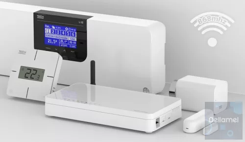 TECH EU R-8X FEHÉR VEZETÉK NÉLKÜLI SZOBAHŐMÉRSÉKLET SZABÁLYOZÓ PÁRATARTALOM-ÉRZÉKELŐVEL