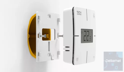 TECH EU R-8X FEKETE VEZETÉK NÉLKÜLI SZOBAHŐMÉRSÉKLET SZABÁLYOZÓ PÁRATARTALOM-ÉRZÉKELŐVEL 