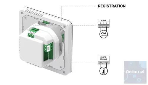 TECH/SINUM EU-R-8 LED VEZETÉK NÉLKÜLI SZOBATERMOSZTÁT - fehér I WTP