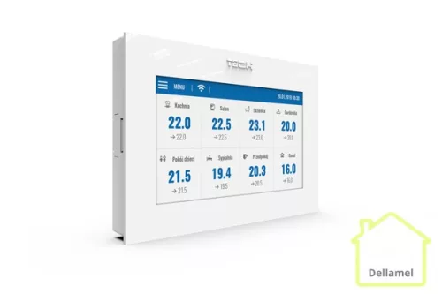 TECH EU-16S WiFi, internetes zónaszabályozó vezeték nélküli radiátorszelepek vezérléséhez (16 zóna)