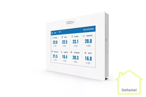 TECH EU-16S WiFi, internetes zónaszabályozó vezeték nélküli radiátorszelepek vezérléséhez (16 zóna)