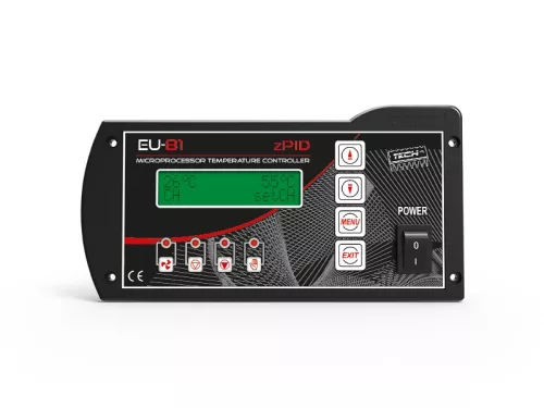 TECH EU-81 zPID Vezérlő a feltöltő kazánhoz zPID programmal (csak ventilátorral kapható)