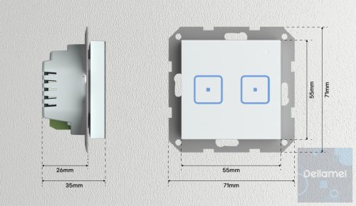SINUM FS-01 Kapcsoló 1-utas - fekete