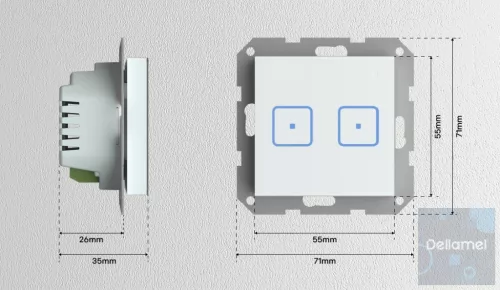 SINUM FS-02m kapcsoló 2-utas - BUS vezetékes kommunikáció