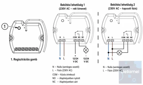 PPS-01 Relémodul szerelődobozba 