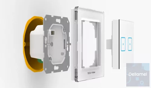 SINUM FS-02m Kapcsoló 2-utas - fekete - BUS vezetékes kommunikáció