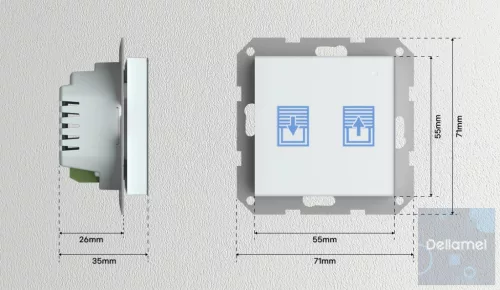 SINUM FZ-02m redőny kapcsoló - BUS vezetékes kommunikáció