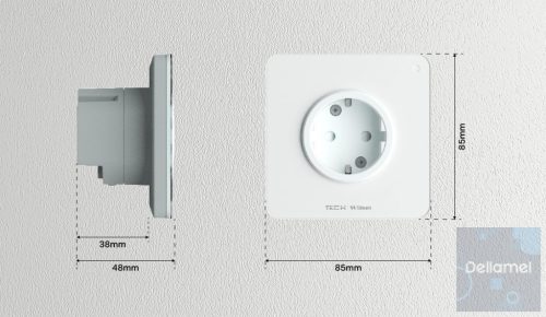 SINUM SG-230 Aljzat 230V vezérelehető  I  vezeték nélküli TECH WTP  - fekete