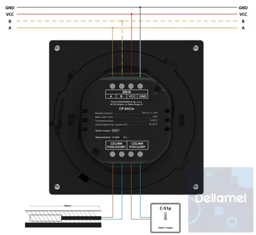SINUM CP-04Cm kezelőpanel - cserélhető kerettel -  fekete/fehér cserélhető kerettel