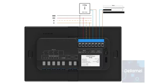 Sinum CP-04S Vezérlőpanel - függőleges változat  - fekete