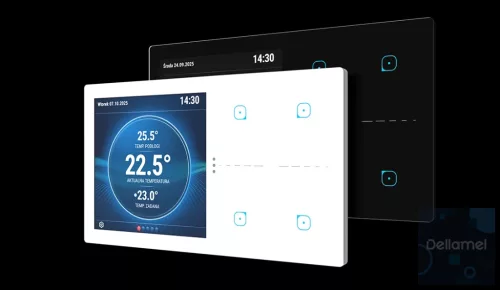 Sinum CP-04S Wi-Fi - Vezérlőpanel - vízszintes változat  - fekete