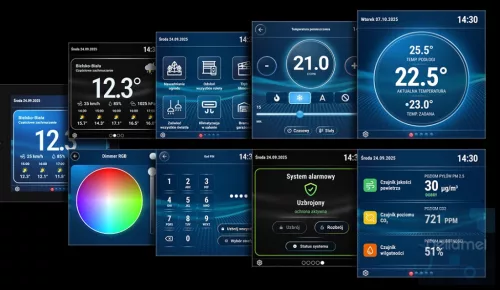 Sinum CP-04S Wi-Fi - Vezérlőpanel - függőleges változat  - fekete