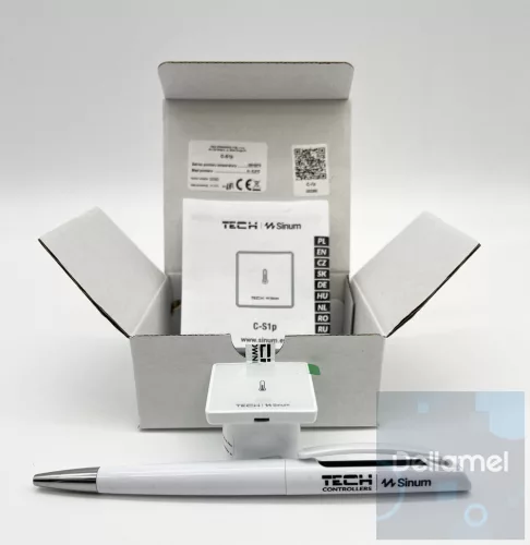 SINUM C-S1p FEHÉR VEZETÉKES SZOBAHŐMÉRSÉKLET ÉS PÁRATARTALOM ÉRZÉKELŐ