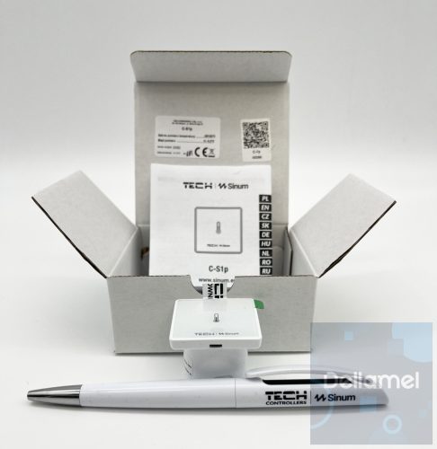 SINUM C-S1p FEKETE VEZETÉKES SZOBAHŐMÉRSÉKLET ÉS PÁRATARTALOM ÉRZÉKELŐ